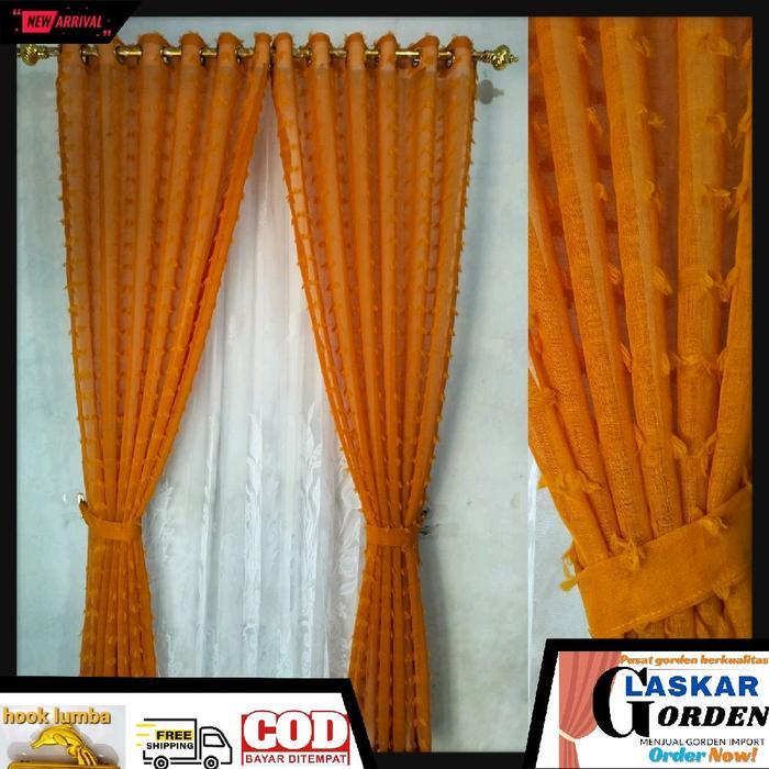 NEW Gorden Vitrase Ruby Smokring Minimalis Vitrase ruby Smokring Ukuran L140T200cm