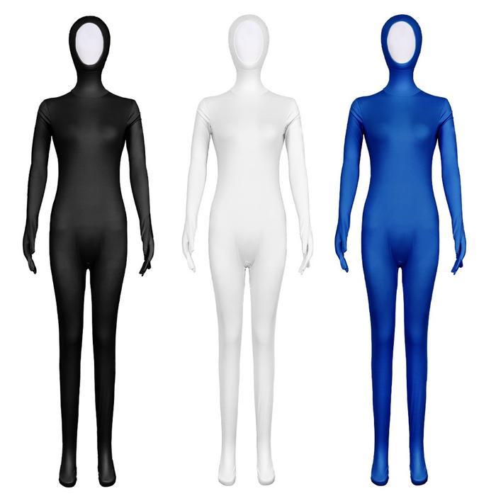 [READY] ADULT FULL BODY ZENTAI SUIT COSTUME WOMEN MEN OPEN F SECOND SKIN TIGHT SUIT SPANDEX JUMPSUIT