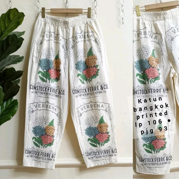 

oW.galiban - Celana Katun Printed Panjang Wanita Premium Bahan Halus Nyaman
