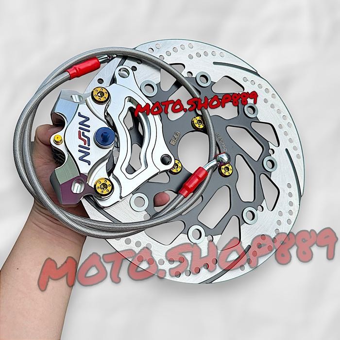 Paket Kaliper + Piringan+Breket Mio 260Mm Yamaha Mio J/M3/Soul Gt Dll Khusus Disc Lubang Baut 3