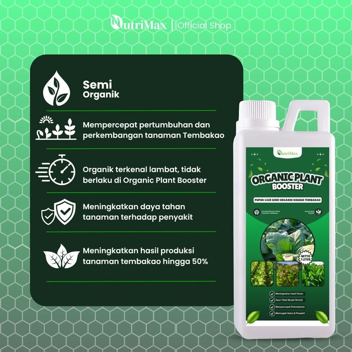 Promo Organic Plant Booster Tembakao 1 Liter - Pupuk Organik Cair Dan Zpt Khusus Daun Tembakao -