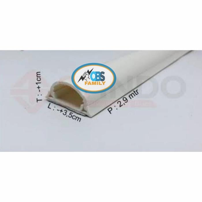 Kabel Duct Oval Lantai / Protector Kabel / Trunking Floor Duct 35X10