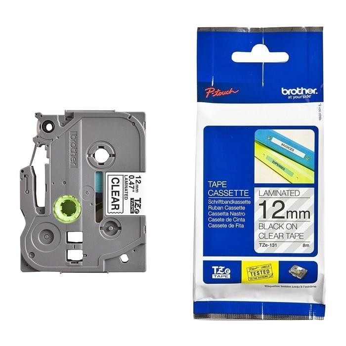 

NEW PRODUK BROTHER PTOUCH LABEL TAPE TZE-131 12MM BLACK ON CLEAR TZE131 RESMI WARUNG ARA67