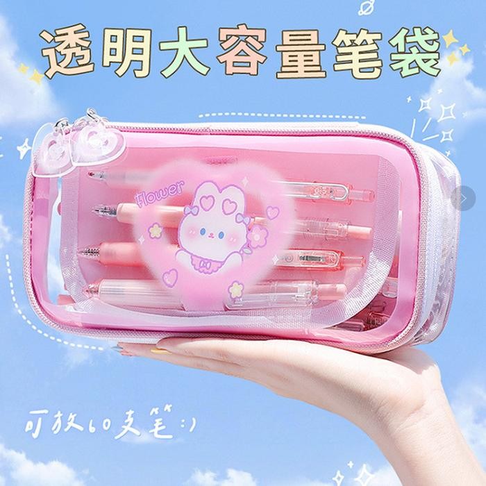 

KOTAK PENSIL BUNNY AESTHETIC / TEMPAT PENSIL TRANSPARAN LUCU / TEMPAT PENSIL ANAK BUNNY