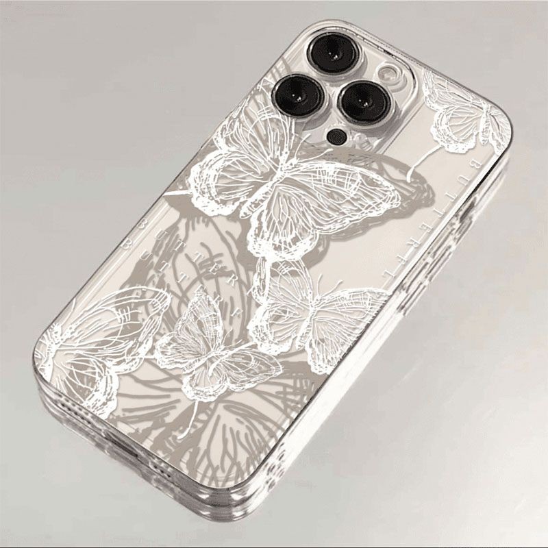 Putih Perasaan Lem Kreatif Butterfly Casing Iphone 17 Air 17 Pro Max 14 Plus 14 Pro Max Xs Max 16 Pl