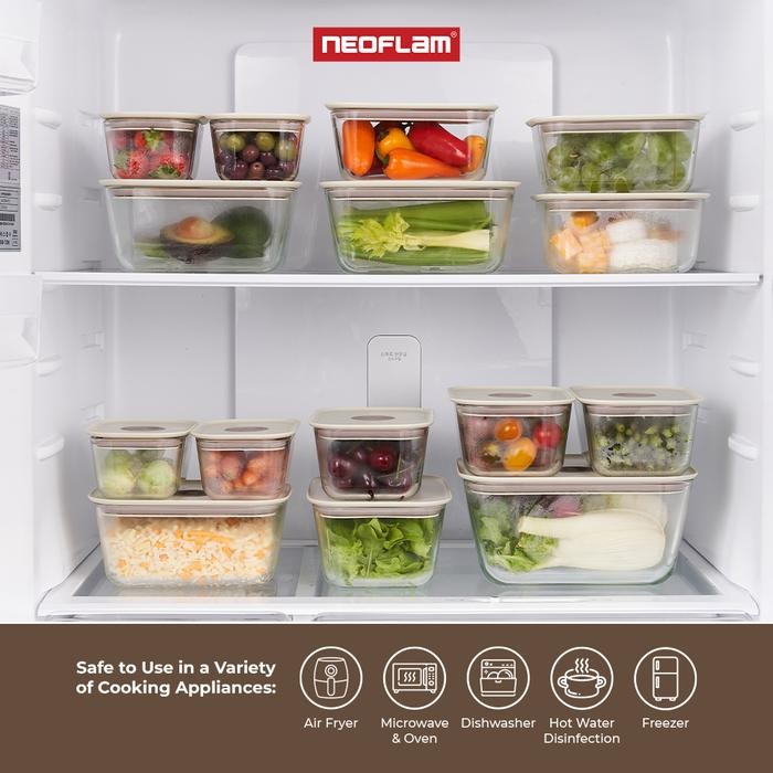 Neoflam Set Clik Glass Food Container