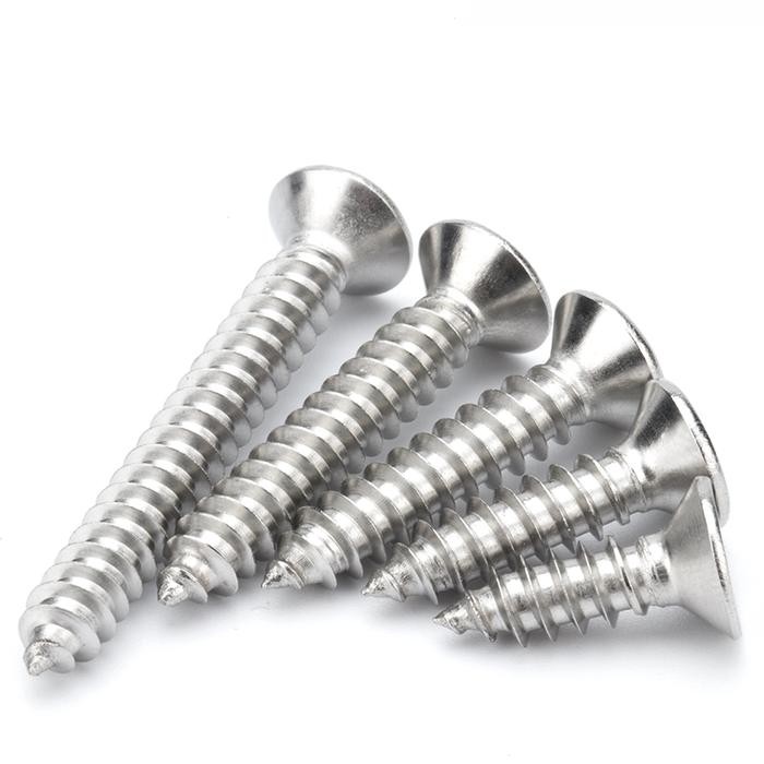 Free GiftSekrup kayu stainless steel kepala datar sekrup self-tapping panjang kepala tenggelam