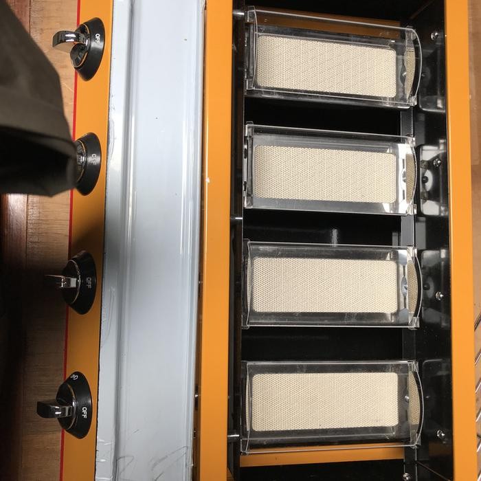 Panggangan Sate Pemanggang Griller Gas Roaster 4 Tungku Etk222B Victon