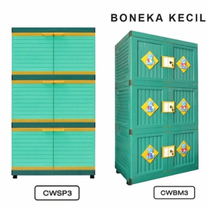 Lemari Plastik Lemari Pakaian Club Susun 3 Besar