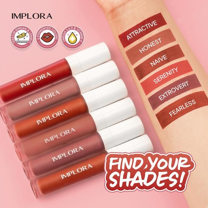 Implora Korean Dewy Ombre Lips (Honest Lip Velvet + Lip Tint) Gloss Lipstick