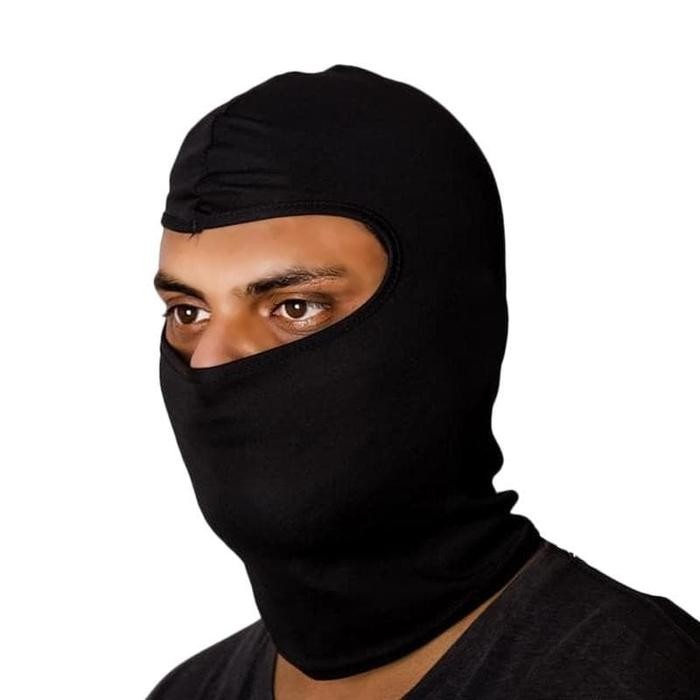 balaclava hitam polos / masker polos hitam / masker biker