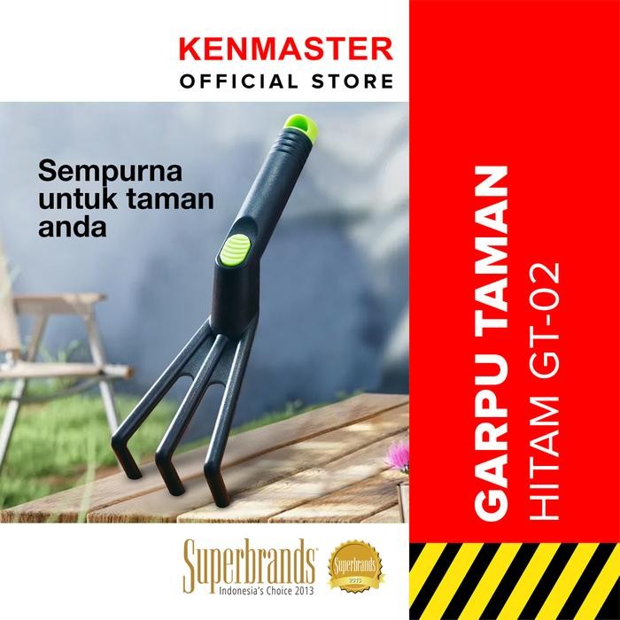 Kenmaster Alat Kebun - Garpu Hitam Plastik / Garpu Berkebun / Garden Tool / Garukan Berkebun /