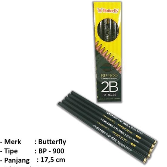 

BUTTERFLY Pensil 2B - BP 900 - Lusin