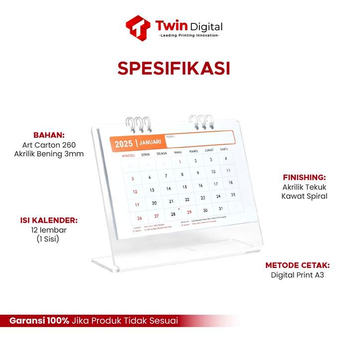 

Custom Kalender Meja Akrilik Spesial Tahun Baru Souvenir & Dekorasi Meja Kerja Estetik - Custom