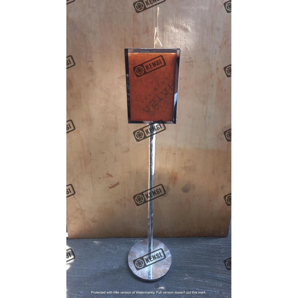 

SIGN STAND STAINLESS SIGNAGE STANDING SIGN FRAME DISPLAY A4 STAINLESS