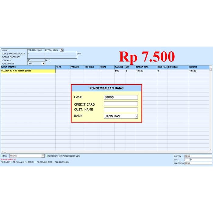 SOFTWARE PROGRAM KASIR TOKO BANGUNAN BEST SELLER