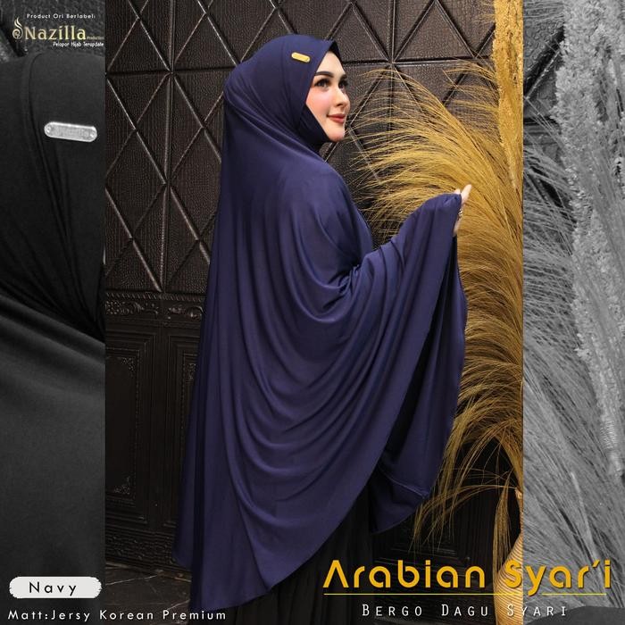 DISKON BERGO ARABIAN DAGU SYAR'I NAZILLA untuk haji dan umroh Jersey Korean READY STOCK