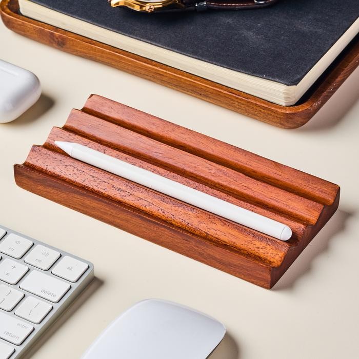 

Jual Rugi! Skandif Walnut Zig Zag Tray Premium Teak Wood Desk Organizer Kayu Jati Brown