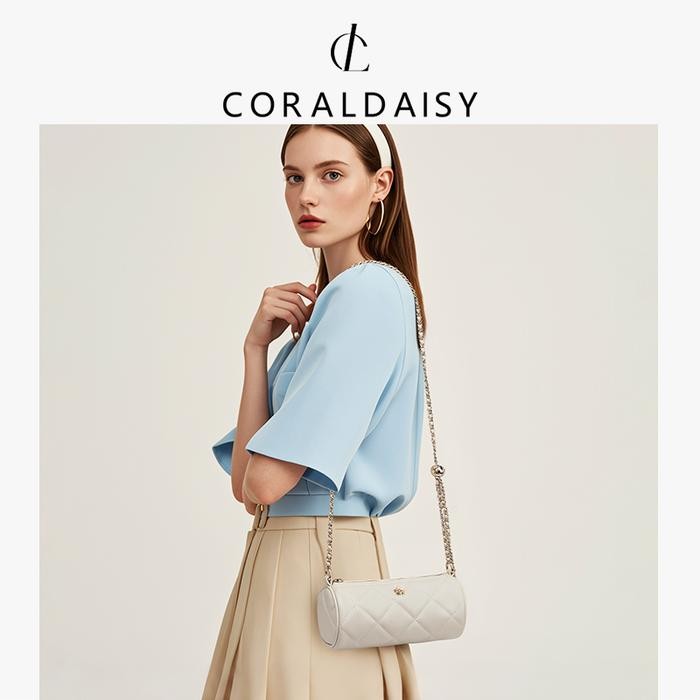 CORALDAISY Tas Wanita 2025 Tas Selempang Wanita Shoulder Bag Sling Bag Elegan Tas Bulat Kecil