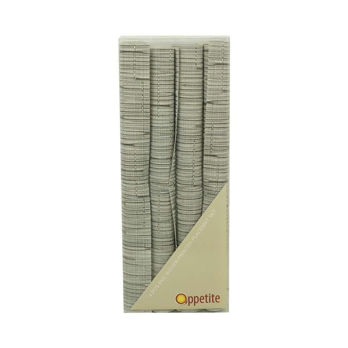 Appetite Set 4 Pcs Tatakan Piring Woven - Abu-Abu