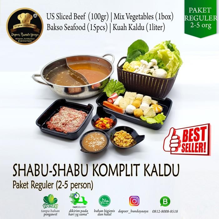 

Paket Shabu Komplit Kuah Kaldu untuk 2-5 orang (Halal Food)