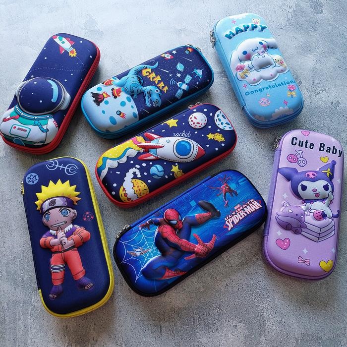 

OJ Kotak Pensil 3D Timbul Tempat Pensil Anak Sekolah TK SD Karakter Spiderman Dino Cinnamoroll