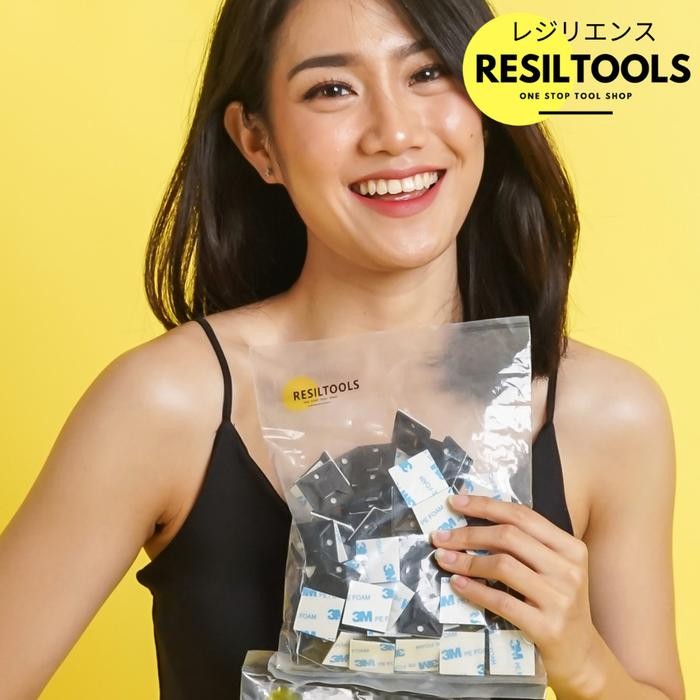 

Per 100 Dudukan Kabel Tis Hitam Cable Ties Mount Mounting Tie Pengait Pengikat Kabel Tempelan Tebok