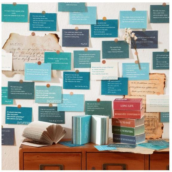 

Scrapbook Paper Pack - English Letter Series (100pcs)