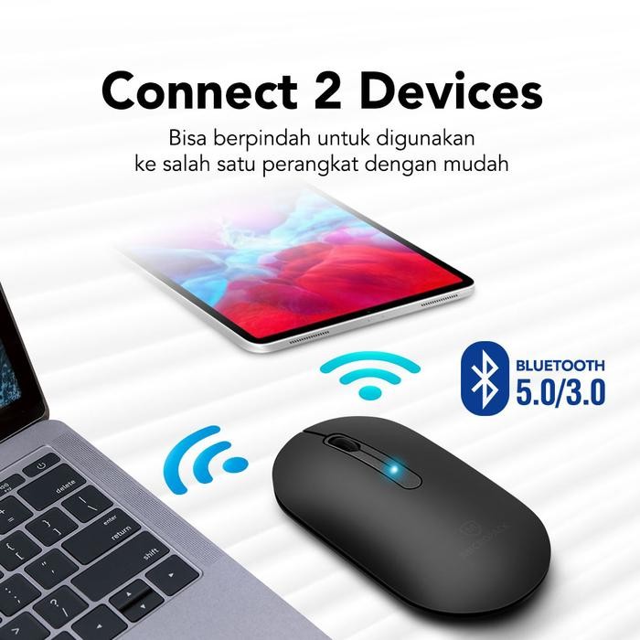 Pilihan- Micropack- Mouse Dual Bluetooth 5.0 & 3.0 Inspire 2 - Mp-707B-Bk Inspire2