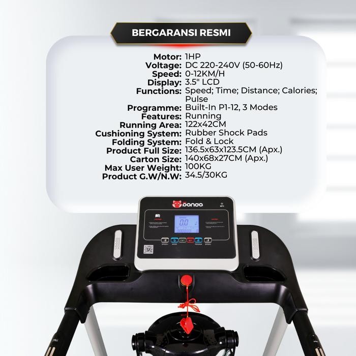 RedPanda Multifunction Treadmill 685 - Treadmill Listrik Termurah