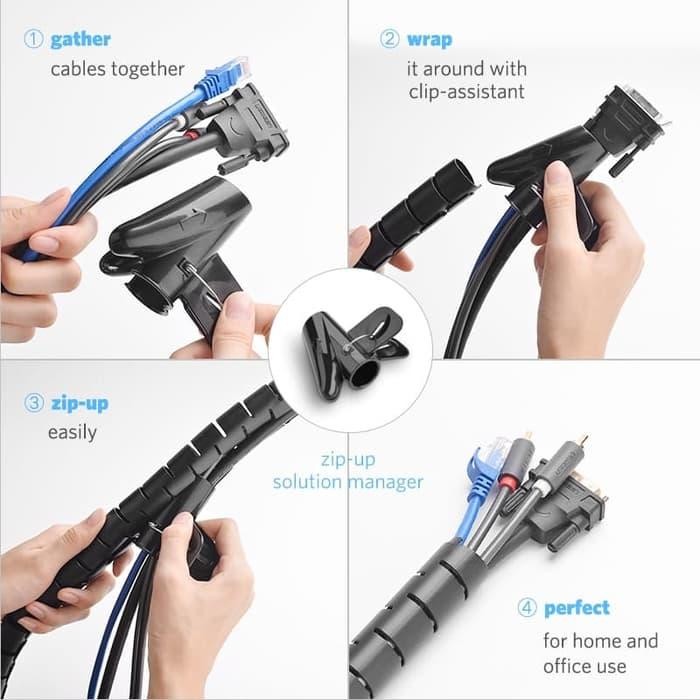 

Ugreen Spiral Cable Zipper Organizer Tube 0.25M X 3M (30819)