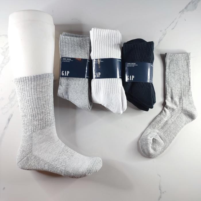 Kaos Kaki GAP Men's Panjang 3-Pack Mid Crew Socks terlaris