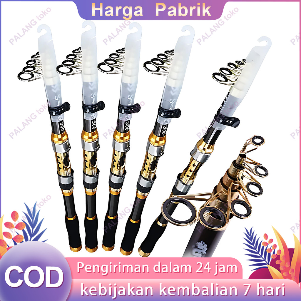 Joran Pancing Carbon Fiber Sea Fishing Rod 2.1M-3.6M/7 Tongkat Stik Pancing 3.6Meter Stick Pancingan