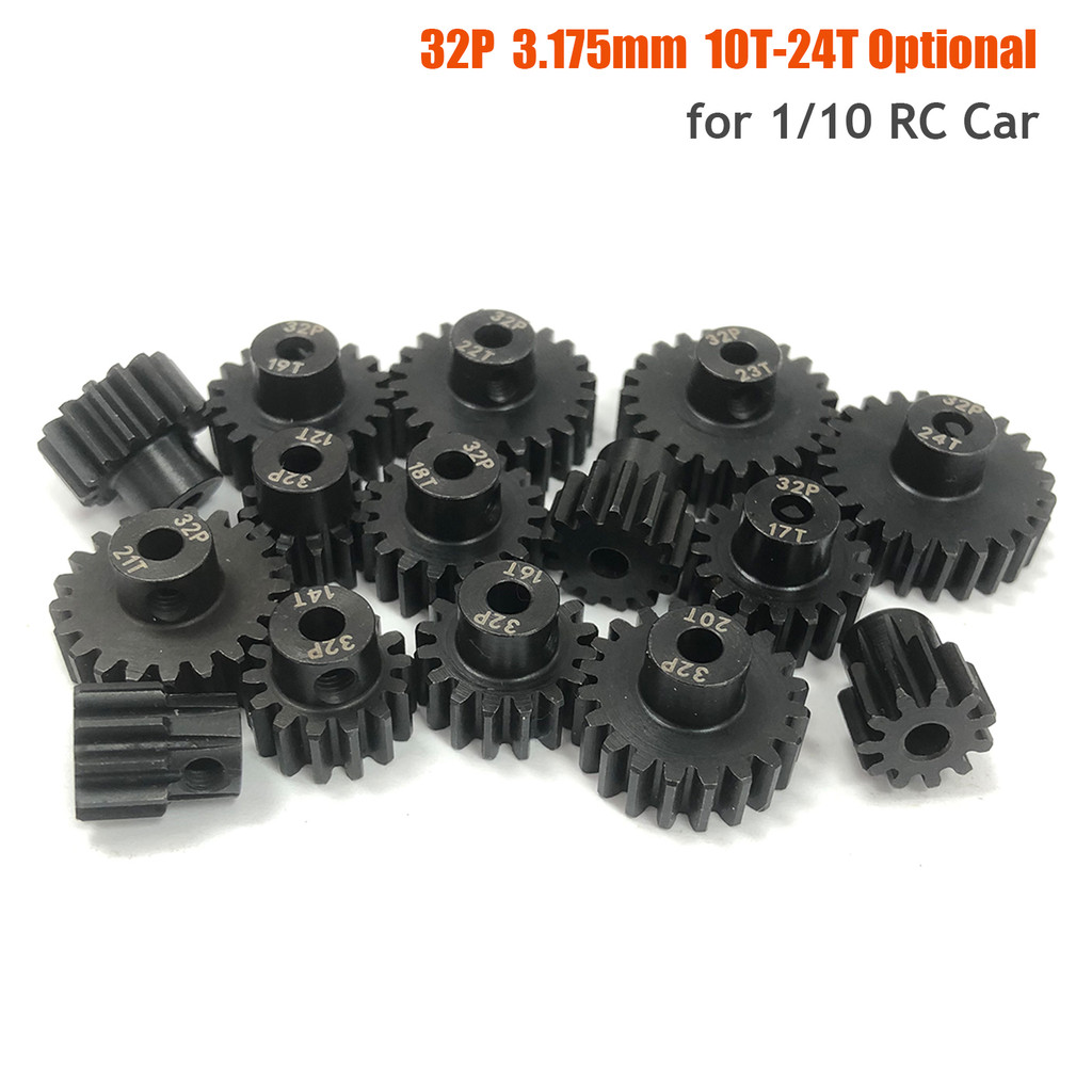 32P 3.175mm Motor Gear Pinion 10T 11T 12T 13T 14T 15T 16T 17T 18T 19T 20T 21T 22T 23T 24T 45#Steel
