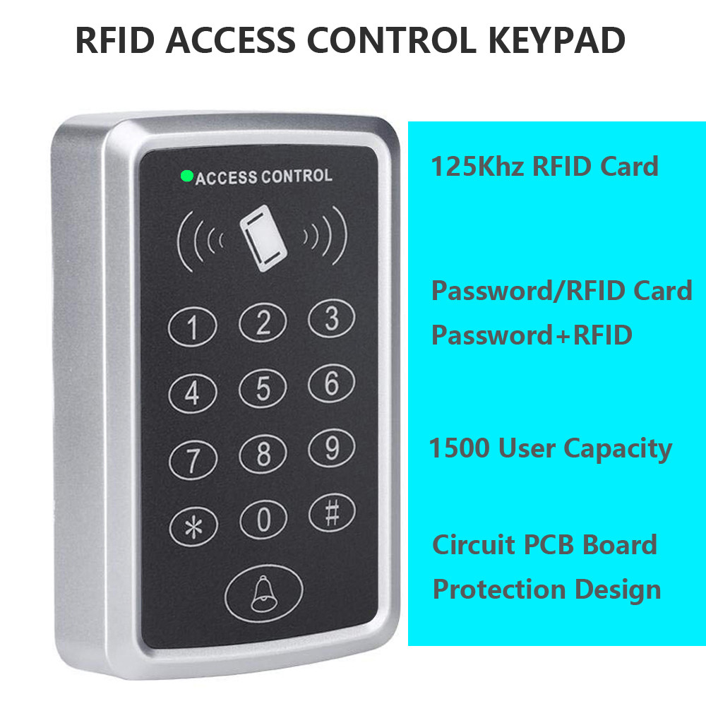 RFID Access Control Keypad Rfid Reader Gate Access Control System Lock Electric Door Lock Opener