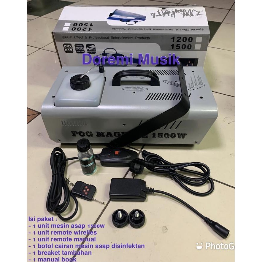 Mesin asap/fog machine 1500watt remot control