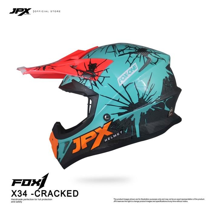 Helm JPX Cross Full Face FOX1 X34 -GREEN TOSCA GLOSS