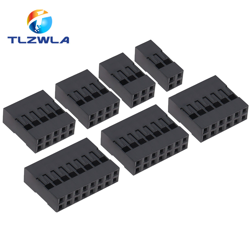 20PCS Dupont Shell 2.54MM Double Row Dupont Cable Case Dupont Plug Dupont Connector Plastic Shell