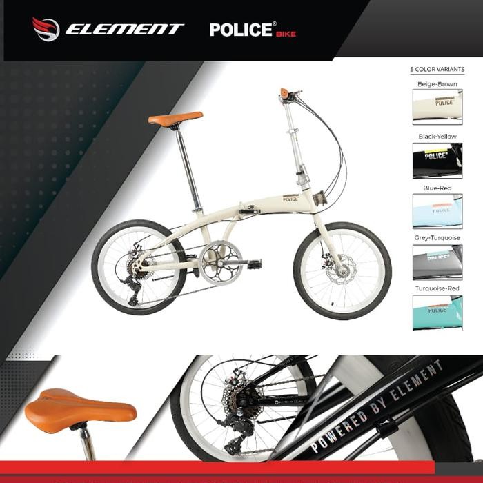 Sepeda Lipat Folding Bike 20 Element Police Milan Pastel Edition