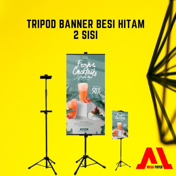 Tripod Standing Banner 2 Sisi - Besi Standing Banner Terlaris