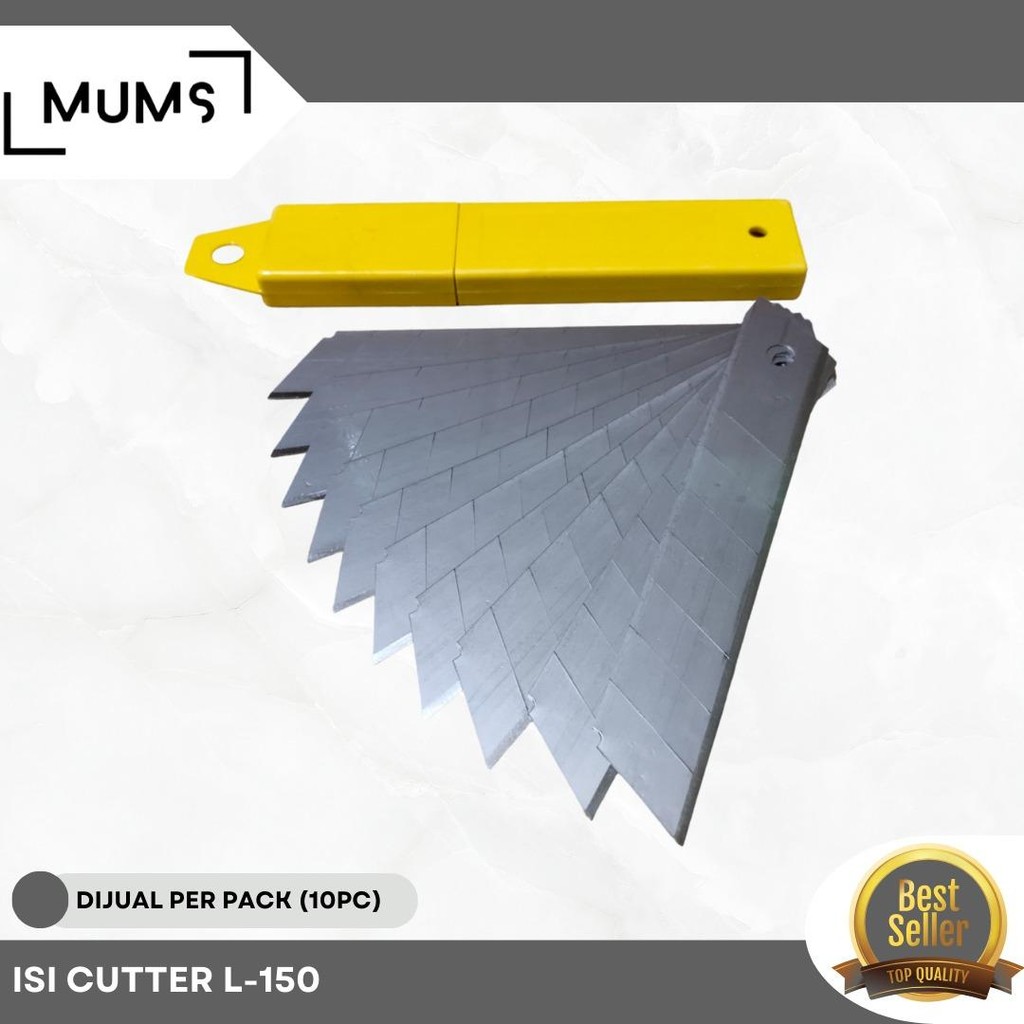 GROSIR TERMURAH Isi Cutter Besar Refill Kater Vico L150 L-150 Pisau Cutter Blade 18mm - DPM