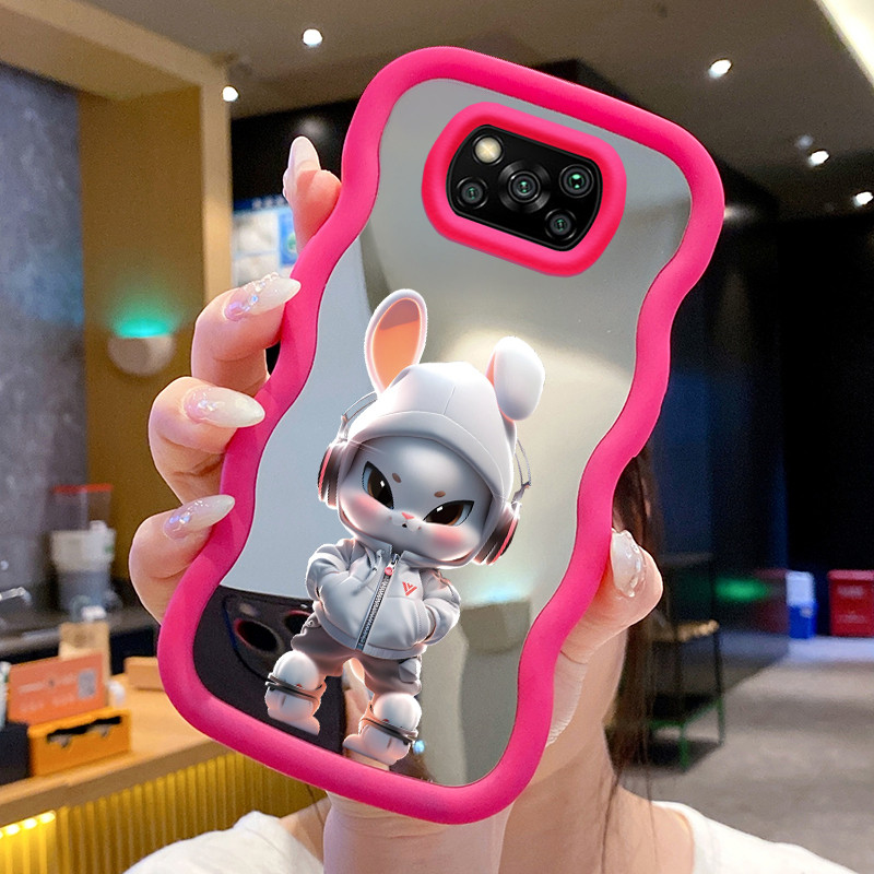 Casing Untuk Xiaomi POCO X3 POCO X3 NFC POCO X3 Pro Case Casing Mesin kelinci Pola HP Cesing Macaron
