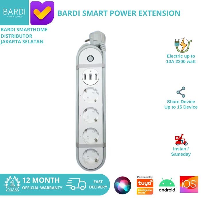 BARDI Smart Power Strip Extension Steker Stop Kontak Socket Plug Wifi