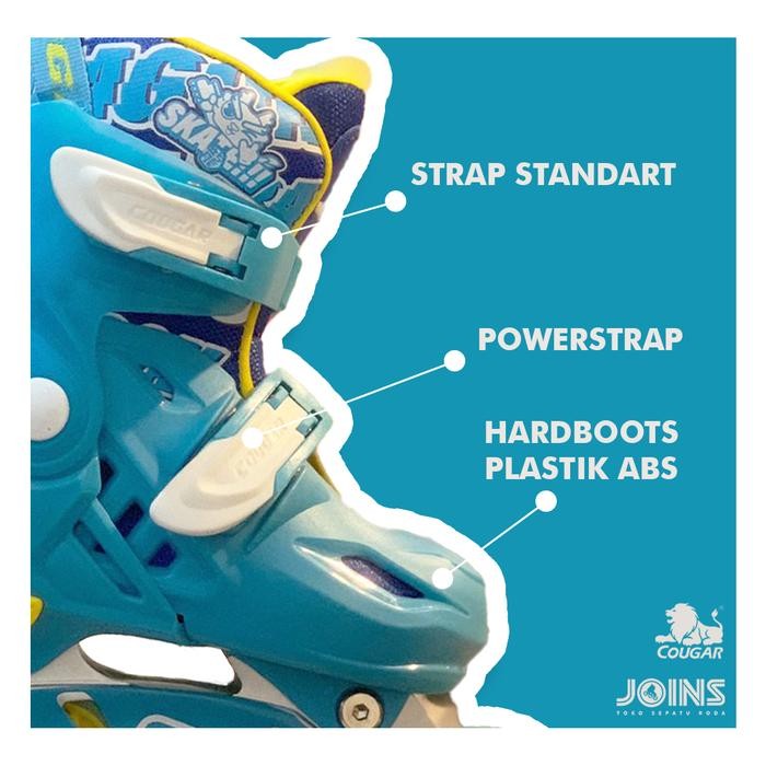 Sepatu Roda Anak Inline Skate Cougar MZS887PS QS Set Pink