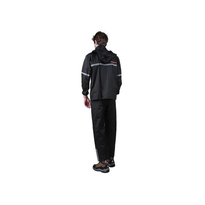 EIGER JAS HUJAN PRIA RIDING REXON 2.0 RAINSUIT JACKET - BLACK