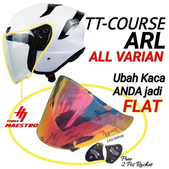 Kaca Helm ARL TTCOURSE Visor FLAT venom open arl tt course visorflat