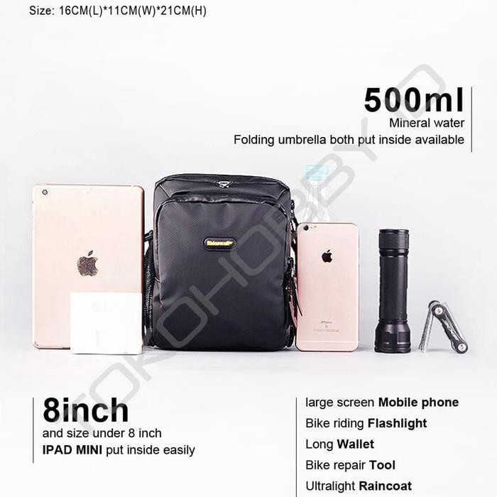 SepedaQT- Tas Setang Handlebar Sepeda Waterproof Rhinowalk T92 Seli Mtb Roadbike