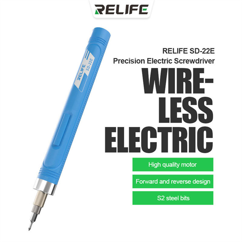 RELIFE SD-22E Wireless Electric Screwdriver with 10pcs S2 Steel Bits High Precision Phone Repair Qui