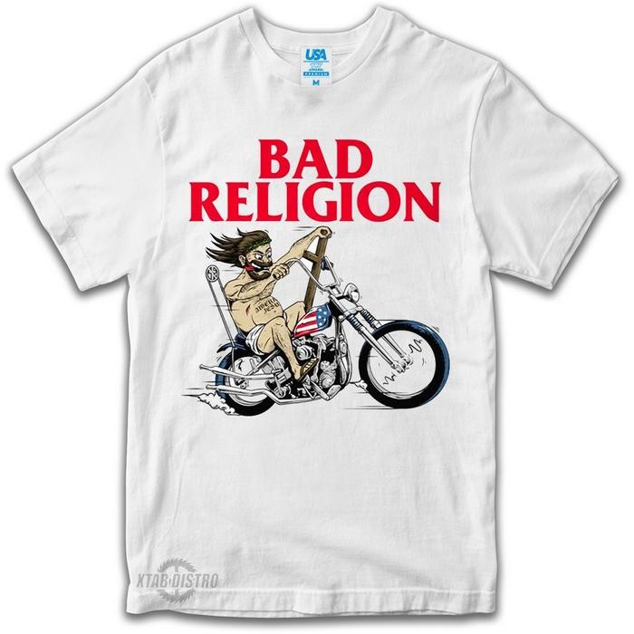 kaos BAD RELIGION PUTIH AMERICAN JESUS kaos band bad religion punk new