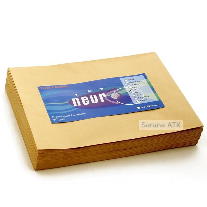 ztdl- Neuro Amplop Coklat Ukuran A4 Non Seal - Tanpa Perekat - 1 Pack
